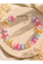 Pastel Colored Bead Necklace with Rabbit Figure and Pearl Detail - 3