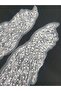 White Guipure Brode Applique Decorative Strip with Pearl and Bead Detail