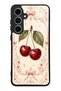 Samsung S24 Fe Vintage Cherry Blossom Design Glossy Phone Case