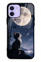 iPhone 12 Moon Guardian Kitty Design Glossy Phone Case
