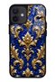 iPhone 12 Mini Royal Sapphire Baroque Design Glossy Phone Case