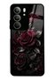 Realme C75 Obsidian Burgundy Roses Design Glossy Phone Case
