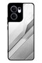 Oppo Reno 13F Silver Titanium Edge Design Glossy Phone Case