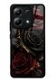 Xiaomi Redmi Note 13 4g Obsidian Crimson Rose Design Glossy Phone Case