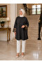 Sleeveless Accessory Detailed Knee-Length Plus Size (40-54) Evening Gown Tunic