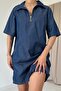 Blue tencel cup dress - 3