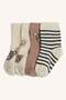 Animal Patterned Seamless 4-Piece Cotton Long White Socks for Baby Boy H9190A5Ns