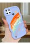 Realme C25Y Compatible Case Camera Protector Blue Silicone Couple Phone Case Rainbow Pattern
