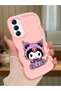 Samsung Galaxy A14 5g Compatible Case Camera Protector Pink Silicone Couple Phone Case Kuromi Pattern