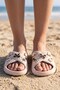 Beige Accessory Detailed Platform Slippers - Soft Sole Casual and Beach Slippers