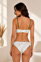 Women's Floral Patterned Supported Bra Panty Set Lace Detailed Daily Underwear Set (749t) - 3