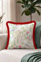 Elegant Motif Fringed Pillowcase with Floral Birds and Spring Breeze - Botanical Tassel Throw Pillow Cover - 5