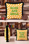Retro Shine Typographic Fringed Pillowcase - Motto Yellow Green Black Tassel Throw Pillow Cover - 6