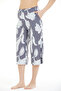 Women's 100% Viscose Floral Patterned Pajama Bottoms Capri - 2