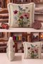 Vintage Floral Botanical Fringed Pillowcase-Nostalgic Floral Cream Beige Mink Tassel Throw Pillow Cover - 6
