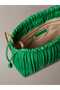 Drawstring Plisse Women's Green Bag Lv04F3076G-0K6 - 5