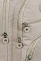 Set of 2 Crinkle Fabric School Backpack + Pen Holder, Cream with Monkey Keychain Gift (Let My Bag Come with Me) - 5