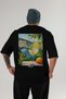 Amalfi Italy 5 Black Oversize Country City Back Printed Unisex T-Shirt 100% Cotton Premium - 2