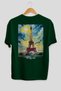Eiffel Tower France Green Oversize Country City Back Printed Unisex T-Shirt 100% Cotton Premium