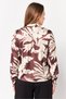 Women Split Neck Long Sleeve Floral Print Blouse, Multicolor - 4