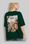 Lisbon Portugal Green Oversize Country City Back Printed Unisex T-Shirt 100% Cotton Premium - 4