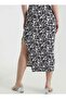 White Slit Crinkle Women's Skirt - 3
