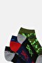 Kids Boy 6 Pairs Camouflage Low Cut Socks, Camouflage - 2