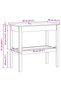 Console Table Brown Waxed 80x40x75cm Solid Pine Wood - 3