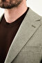 Gray Slim Fit Wide Mono Collar Pocket Men's Jacket Green - 41491.26Y - 2