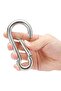2Pcs 3.1 Inches Galvanized Steel Carabiner Clips, Silver, Spring Snap Hook for Dog Leash, Hammock, Aerial Yoga, Gym Pulldown Attachment, Exercise Machine, Heavy Duty - 2