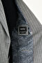 Striped Slim Fit Wide Collar Double Breasted Men's Jacket Black - 41490.26Y - 7