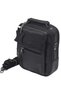 Men's Genuine Leather Adjustable Cross Strap Daily Hand and Shoulder Bag – Black