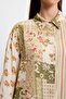 Ethnic and Line Pattern Mixed Shirt Olive - 3