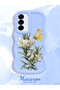 Samsung Galaxy A36 5g Compatible Case Camera Protector Blue Silicone Couple Phone Case Butterfly Pattern - 2