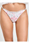 White Pack Of 3 - Floral Lace Bralette, Thong And Suspender Lingerie Set - 5
