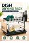 MarkedOne 2 Tier Dish Drying Rack with Utensil Holder Cutting Board Holder & Drainboard Tray Dish Drainer Rack for Kitchen Counter Scratch Resistant