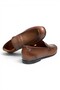Brown Laceless Genuine Leather Men's Shoes - 2