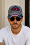 Men's Gray Vintage Distressed Baseball Cap with Adjustable Embroidery Detail Premium Cap - 4