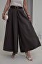 Brown Suede Belted Wide-Leg Pants Per51354