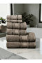 - 6 Pcs Towel Set, BAHARI PEARL, 100% Cotton, 550 GSM, brown, 2pcs Bath Towel 70cmx140cm, 2 Pcs Hand Towel 50cmx90cm, 2Pcs Face Towel 33cmx33cm, Ultra Soft and Absorbent, Quick Drying - - 5