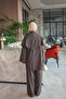 Brown Cape Buckle Triple Trouser Suit - 5