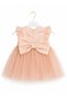Girl's Lined Ruffle Sleeve Satin Bow Tulle Evening Dress 1-3 Years Old Birthday, Wedding, Special Occasion - 7