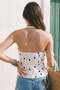 Women's Halter Neck Polka Dot Blouse - White - 3