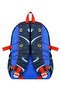 Blue Red Sonic Leather Printed Themed Elementary School Backpack with Thermal Lunch Bag and Pen Holder 26206 - 4