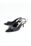 Women's Genuine Leather Heeled Shoes Black - 4