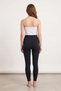 Women's Black High Waist Steel Fabric Shaping Long Leggings - 3