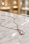 Luxurious Figured Statement Necklace with Zircon Stones - 2
