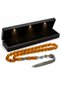 Certified Ore Invoice Signed Clamped Amber Silver Craftsmanship Illuminated Boxed Collectible Prayer Beads