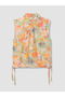 Mixed Floral Gathered Women's Shirt - 3