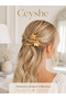 Pinterest 2-Piece Shiny Gold Star Imported Gold Plated Thick Metal Snap Clip Hair Clip - 3